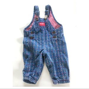 6-9M Vintage OshKosh Yellow Rooster Overalls
